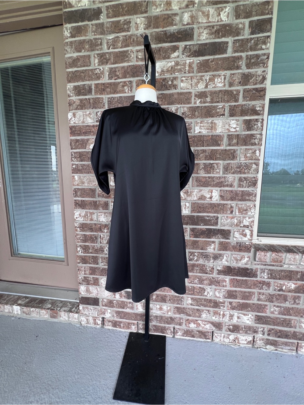 Elegant Black Women's short dress or tunic.  Lovely gorm fitting.